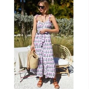 Emerson Fry India Collection Button Front Sundress Big Marigolds XS/S